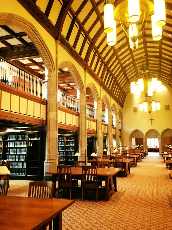 Law library at Notre Dame